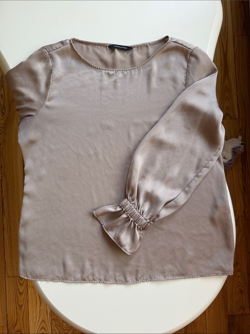 Banana Republic Satin Blouse in Taupe